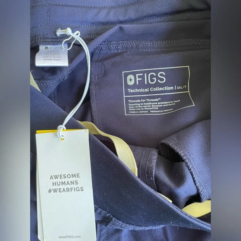 Figs Technical Collection Scrubs Pants Navy Blue New With Tags Size XXLT